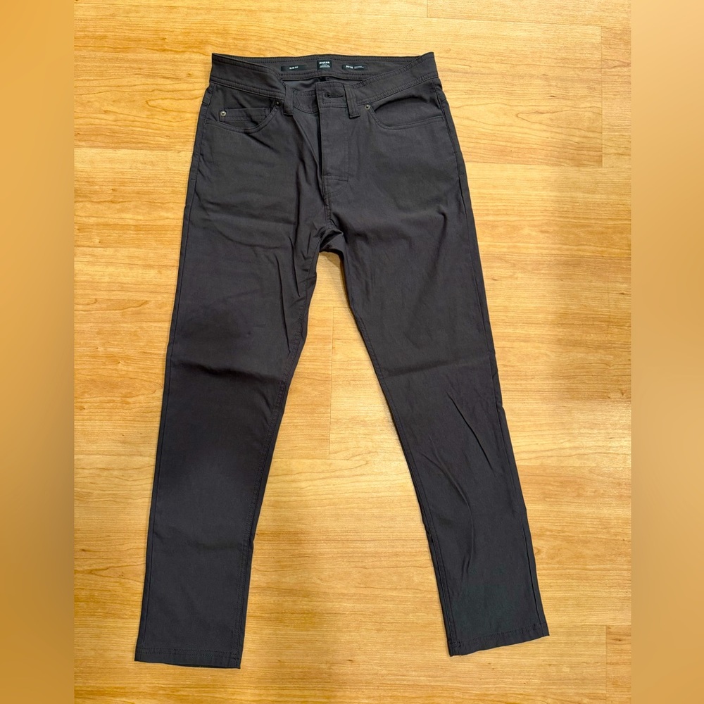 PrAna Brion Slim Pant, size 30x30, Dark Gray color